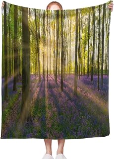 Forest Soft Warm Throw Blankets for Couch Bluebells and Sunbeams Forest Bed Living Room Sofa Couch Birthday Decor 50x60 Inch