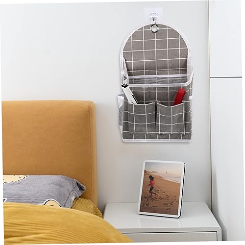 Miniatura 8 de Cabilock Bolsa de almacenamiento montada en la pared, bolsillo para archivos, bolsa de almacenamiento colgante, bolsa colgante de mesita de noche,