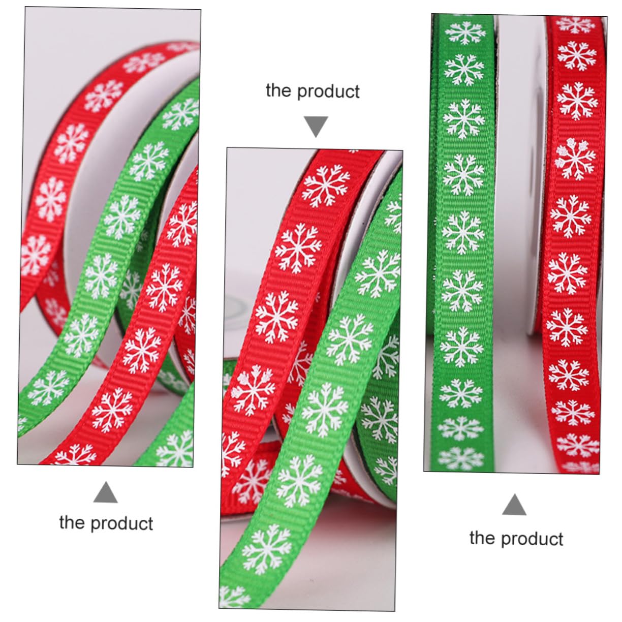 NUOBESTY 3 Sätze Weihnachtsband Christmas Ribbon Stoffband Weihnachten Weihachtsdeko Weihnachtssamtband Urlaub Kräuselband Zum Verpacken Von Geschenken Band Zum Nähen Schleife 4 Rollen * 3