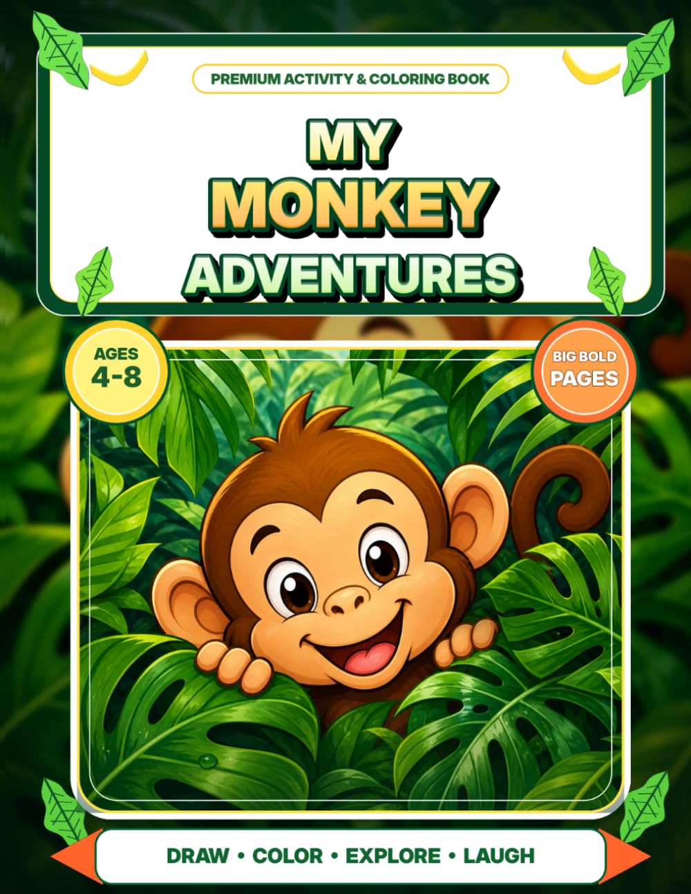 My Monkey Adventures: Premium Activity & Coloring Book