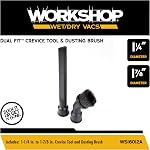Workshop Wet/Dry Vacs Shop Accessoires sous vide WS16012A Outil à crémaillère double-fichier et accessoires de brosse à poussière pour aspirateurs à sec, raccords 1-1/4-inch et 1-7/8-inch Des os