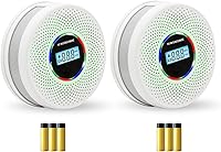 Vista 8 de Paquete de 3 Alarma Detectora de Humo y Monóxido de Carbono de Combinación Mejorada, Alarma de Humo de Sensor Dual y Detector de Monóxido de Carbono
