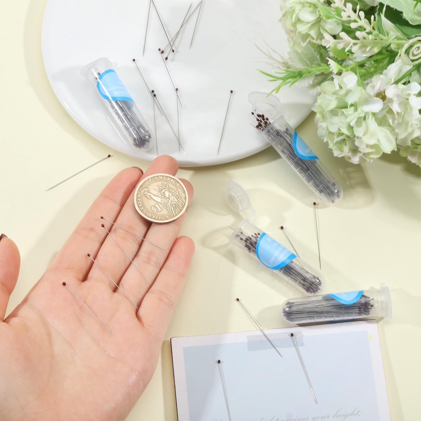 GLOBLELAND 400Pcs 4 Sizes Stainless Steel Insect Pins Specimen Entomology Pins and Butterfly Collections Needle for School Butterfly Collectors with Plastic Bottles (Size # 0 1 2 3) - Image 3