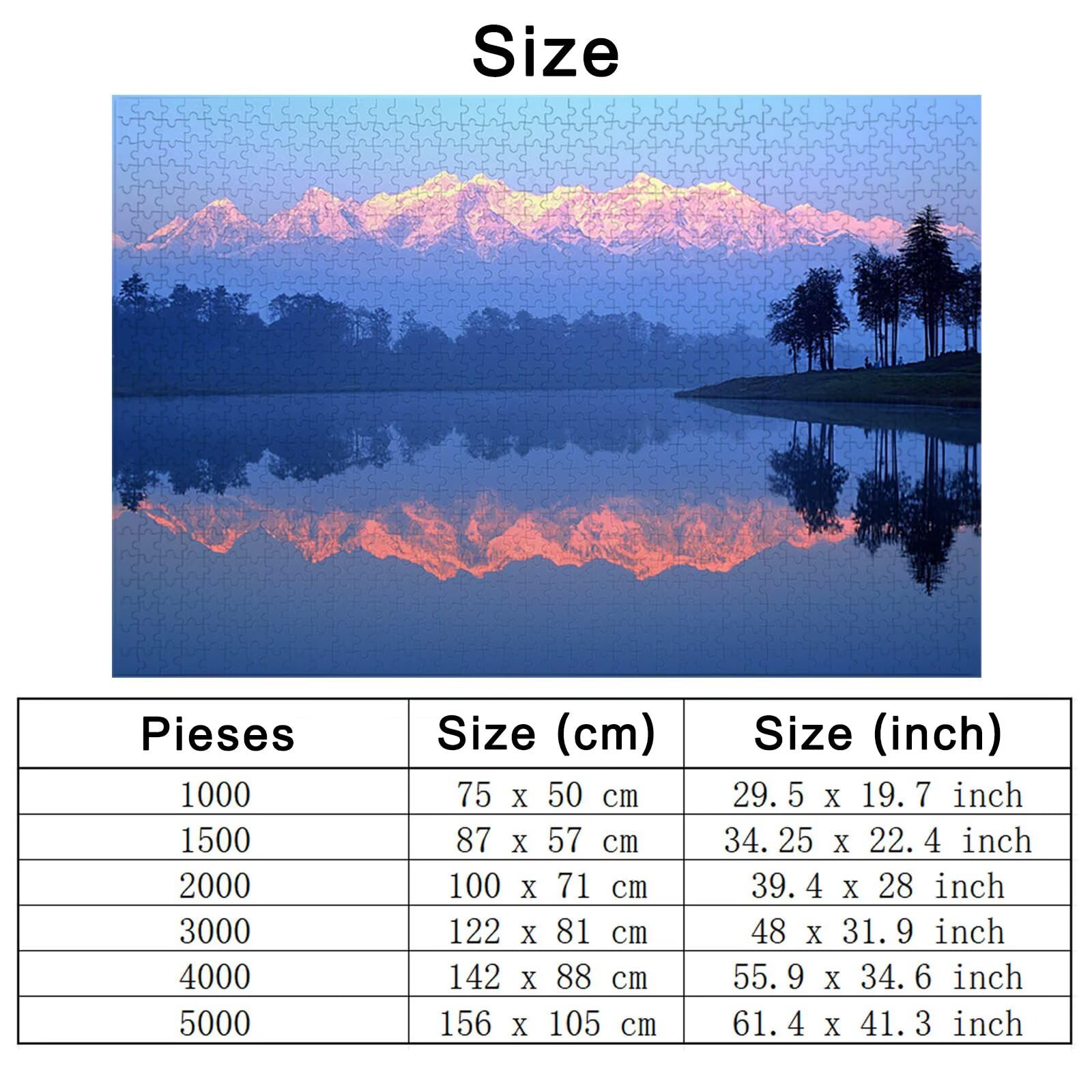 Puzzle 1000 elementów dla dorosłych, puzzle 1000 elementów krajobraz dla dorosłych i dzieci od 14 lat, gra koncentracyjna, duże puzzle jezioro z pudełkiem do dekoracji domu, prezent dla kobiety