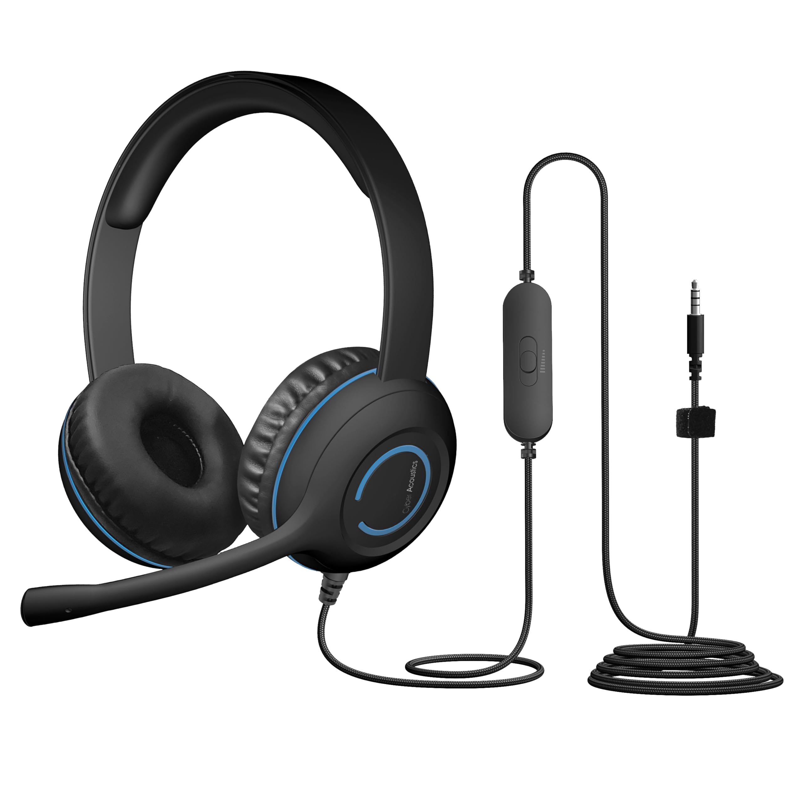 cyber acoustics 35mm stereo headset 5 pack clear communication