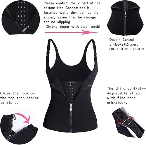 Miniatura 6 de Corsés de entrenamiento de cintura Lencería Shapewear Underbust 3 Ganchos Cincher Acero Deshuesado Cuerpo Shaper Chaleco para Pérdida de Peso