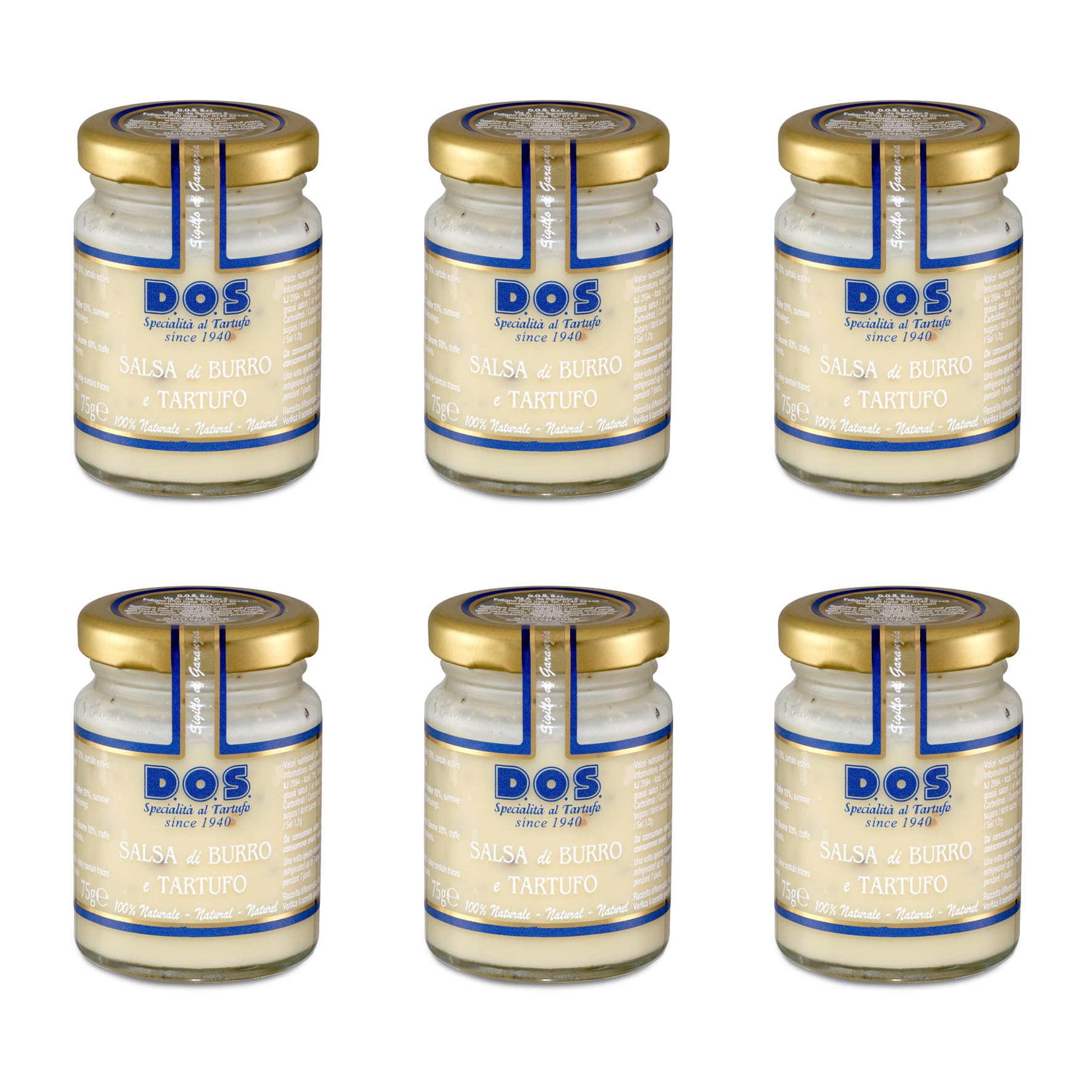Sauce au beurre de truffe 6 x 75g BOÎTE PROFESSIONNELLE MADE IN ITALY