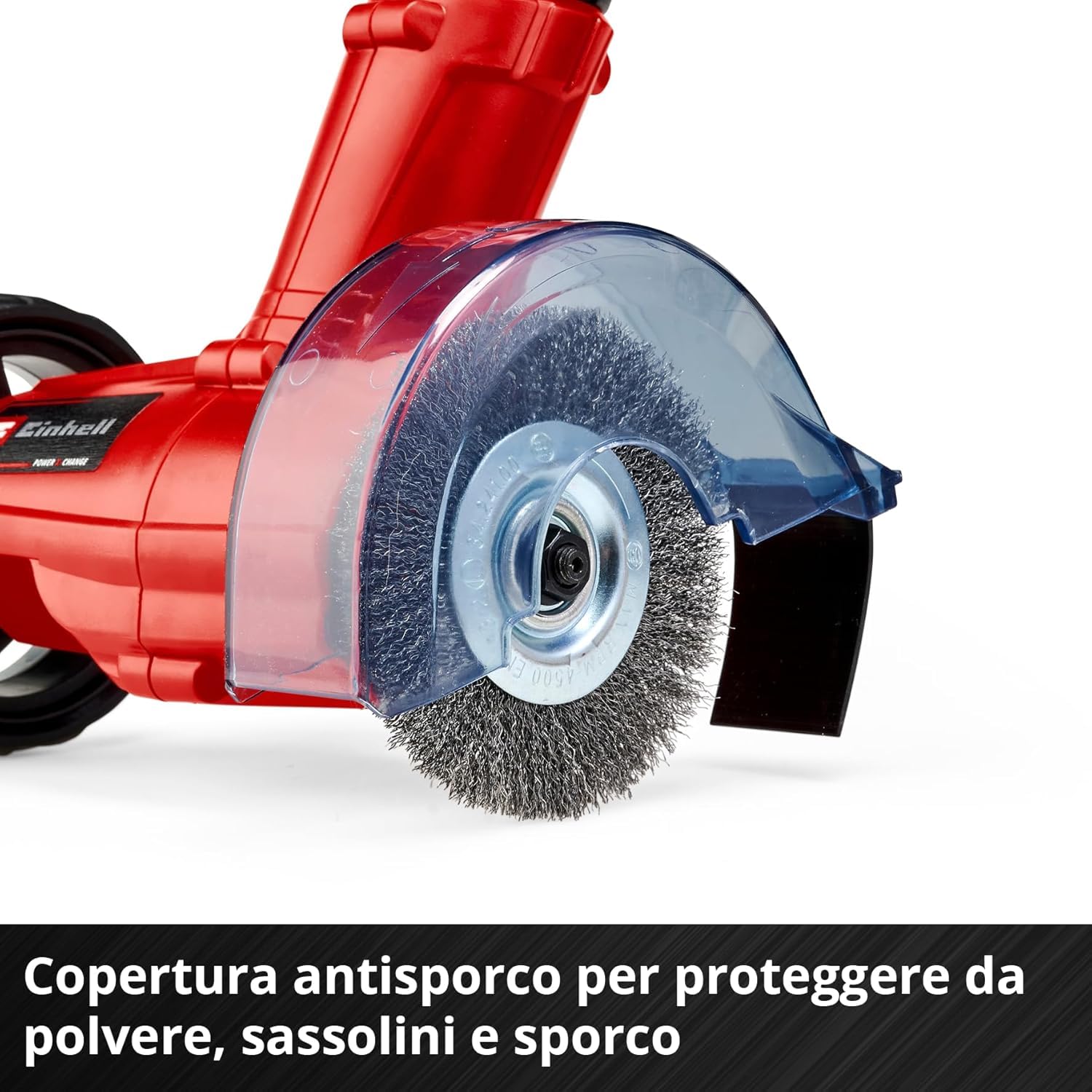 Einhell Pulisci fughe a batteria GC-CC 18 Li - Solo Power X-Change (18V, Velocità giri 1200 /min, manico telescopico, incl. 1 spazzola nylon e 1 in acciaio, senza batteria e caricabatteria)