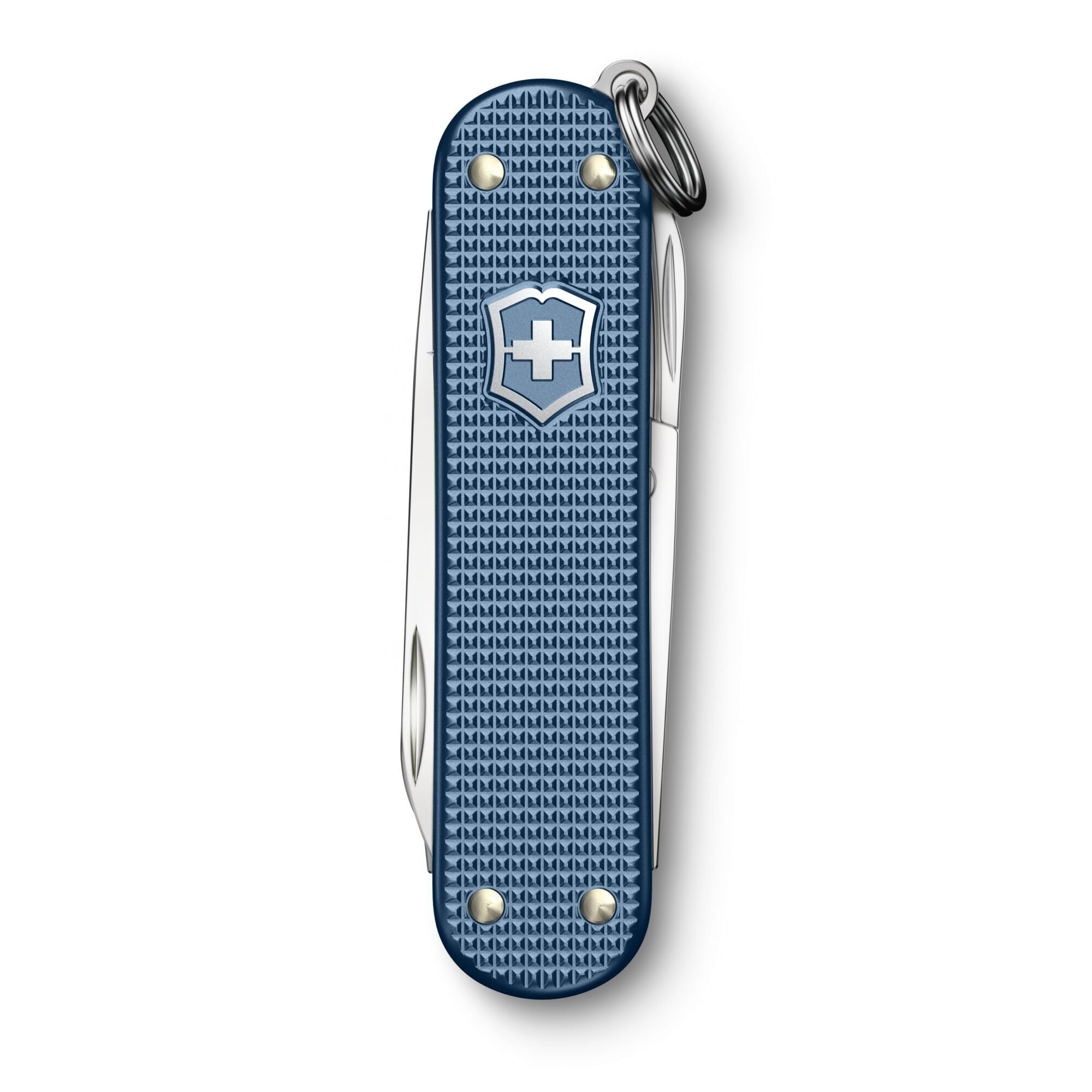 VICTORINOX Multiuso Classic Precious Alox, 5 Funzioni, Made in Switzerland, con Forbici, Cacciavite, Anello Portachiavi, in Scatola Regalo