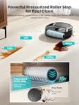 Lefant 2026 NOUVEAU M210 PRO Aspirateur et mop robot, aspiration 20000Pa, rouleau mop auto-nettoyant & séchage automatique, navigation LiDAR, évitement d'obstacles, idéal pour les poils d'animaux, mince, WiFi 5G