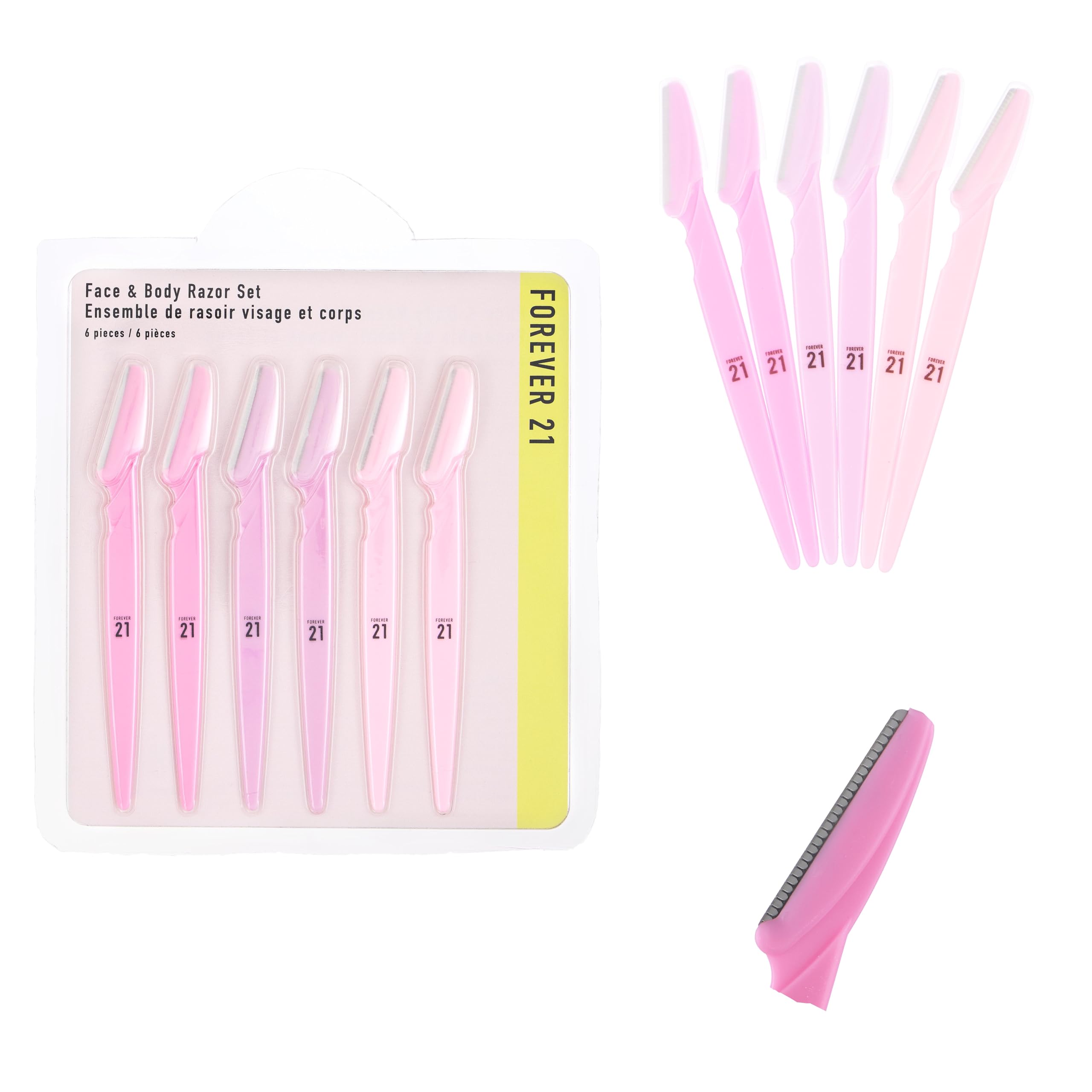 Amazon.com: 6pc Eyebrow Razor Set - Pink Disposable Razors for