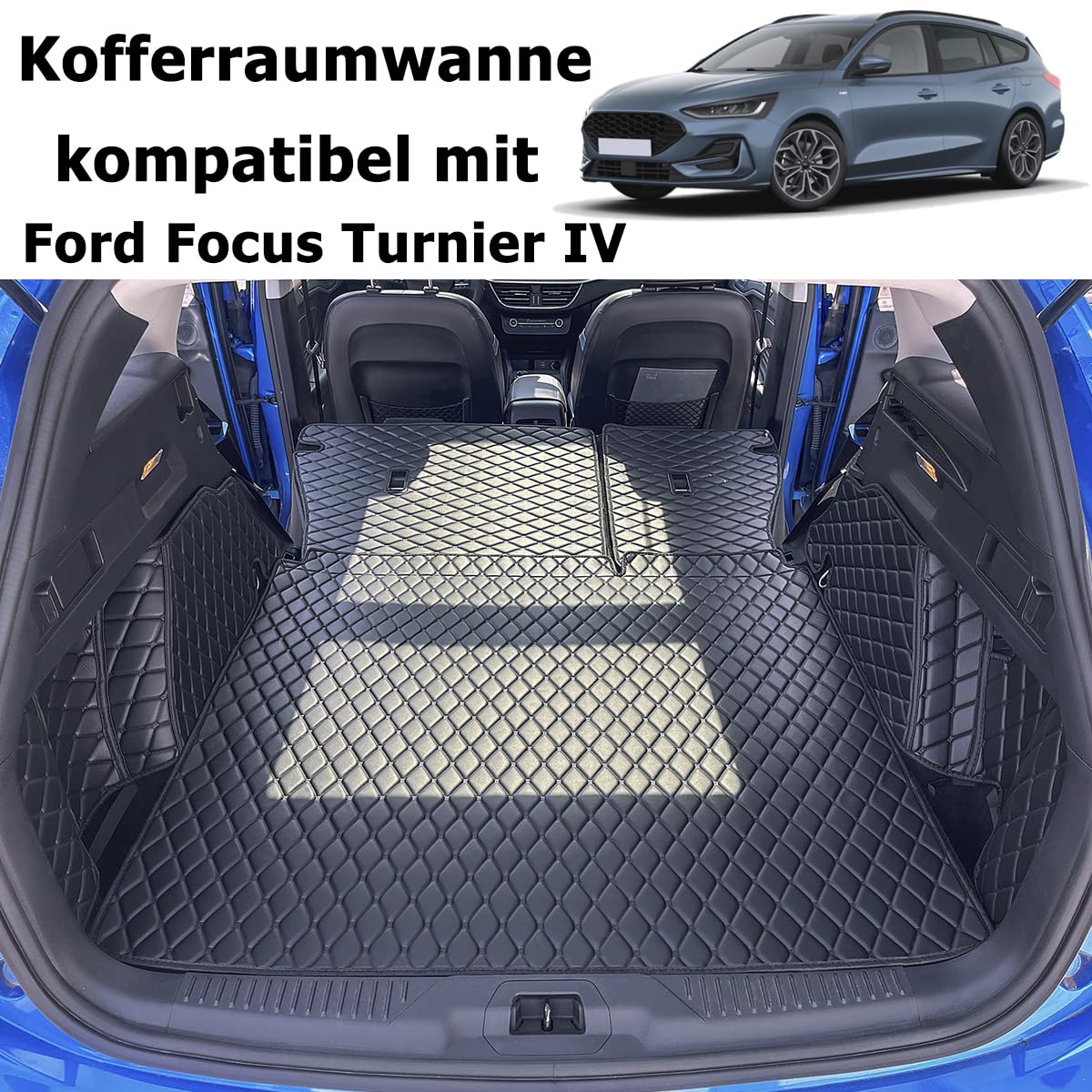 Kofferraumwanne für Ford Focus IV Turnier Kombi ab 9/2018 | Focus IV Turnier (obere/hohe Position) Kofferraummatte kofferraum schutzmatte