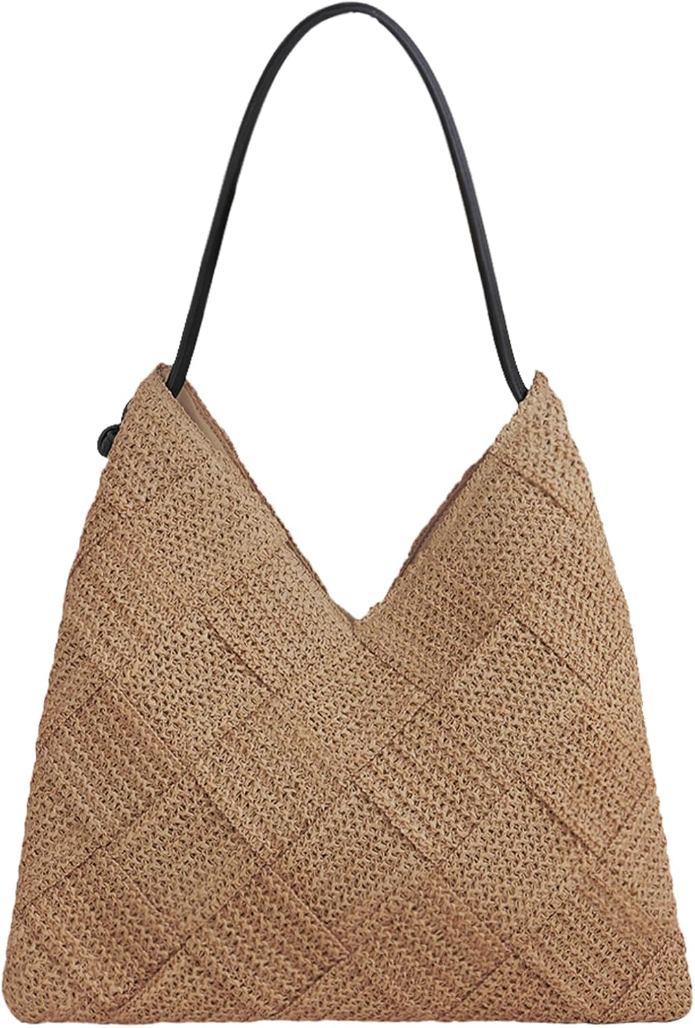 Women's Straw Hobo Tote Bag Handmade Summer Beach Purse Woven Shoulder Handbag 2026