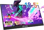 Moniteur portable,120hz Moniteur de jeu portable FHD 1080P 18.5 moniteur portable d'extension d'écran ordinateur de pouce pour moniteur Extender USB C Écran portable pour ordinateur portable Mac PC Deuxième moniteur