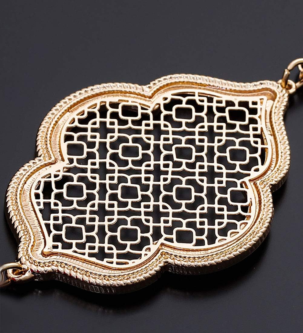 ALEXY 2Pcs Long Chain Pendant Necklace Set, Filigree Quatrefoil and Celtic Knot Pendant Tassel Y Necklaces for Women - Image 5