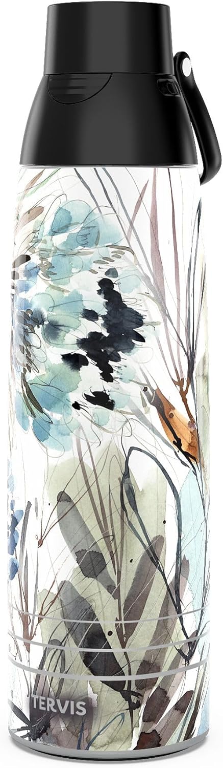 Tervis Venture Water Bottle Kelly Ventura - Protea Made in USA Double Walled Insulated Tumbler Travel Cup Keeps Drinks Cold & Hot, 36oz, Stainless Steel