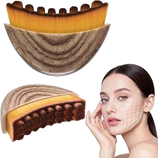 Lymphatic-Contour-Face-Brush for Sculpting, Lymphatic-Drainage -Brush-for Women, Gua-Sha Tool for Eliminate Double Chin, Reduce Puffiness, Lift and Tight