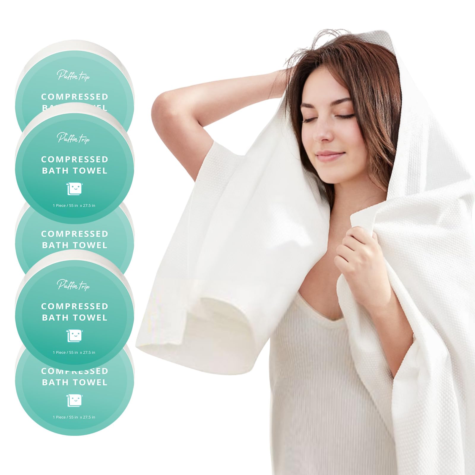 PUFFIN TRIP Disposable Compressed Bath Towels