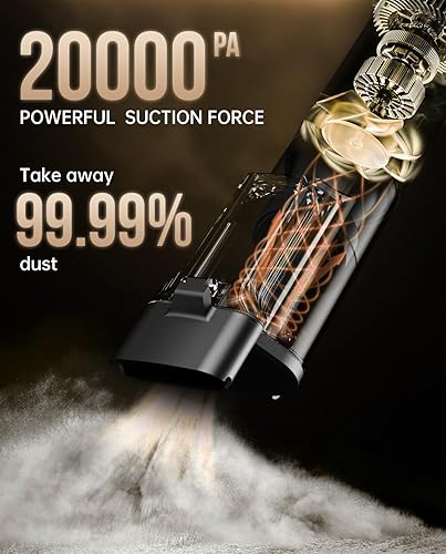 Miniatura 3 de AutoBot Aspiradora portátil inalámbrica para automóvil, aspiradora de mano de 20000 PA para pelo de mascotas, tiempo de funcionamiento de 50 minutos