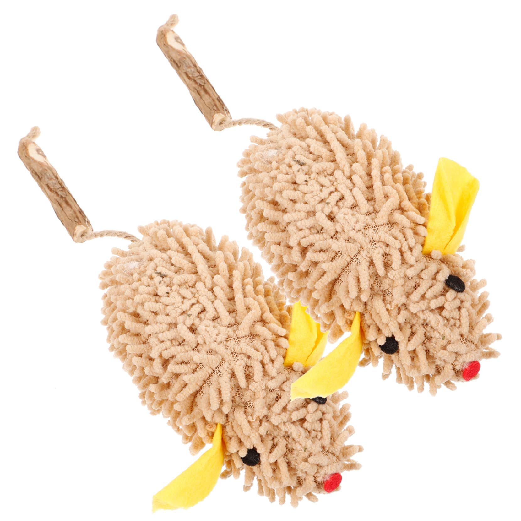 CIYODO 2Pcs Mouse for Indoor Cats Interactive Mouse Shaped Cat Soft and Cute Kitten Playthings for Cat Playtime and Engagement