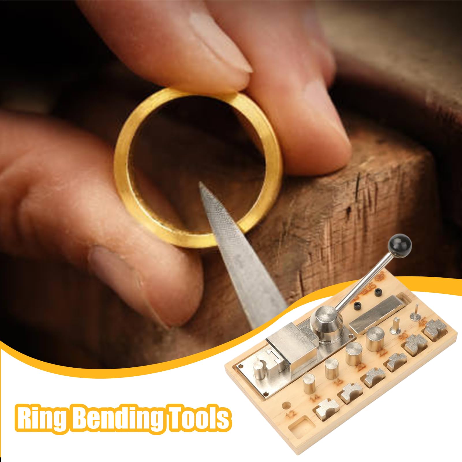 Doblador de Anillos Curvador de Aros para Joyería | Máquina Ajustable para Expandir y Reducir Tamaño para Enrollado de Alambre y Trabajos de Platería