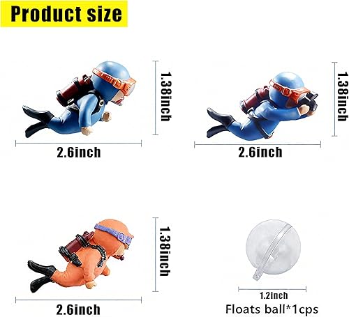 Miniatura 2 de Decoraciones flotantes para acuario, bonito adorno de tanque de peces de buceo con bola flotante, divertida decoración de pecera en movimiento para