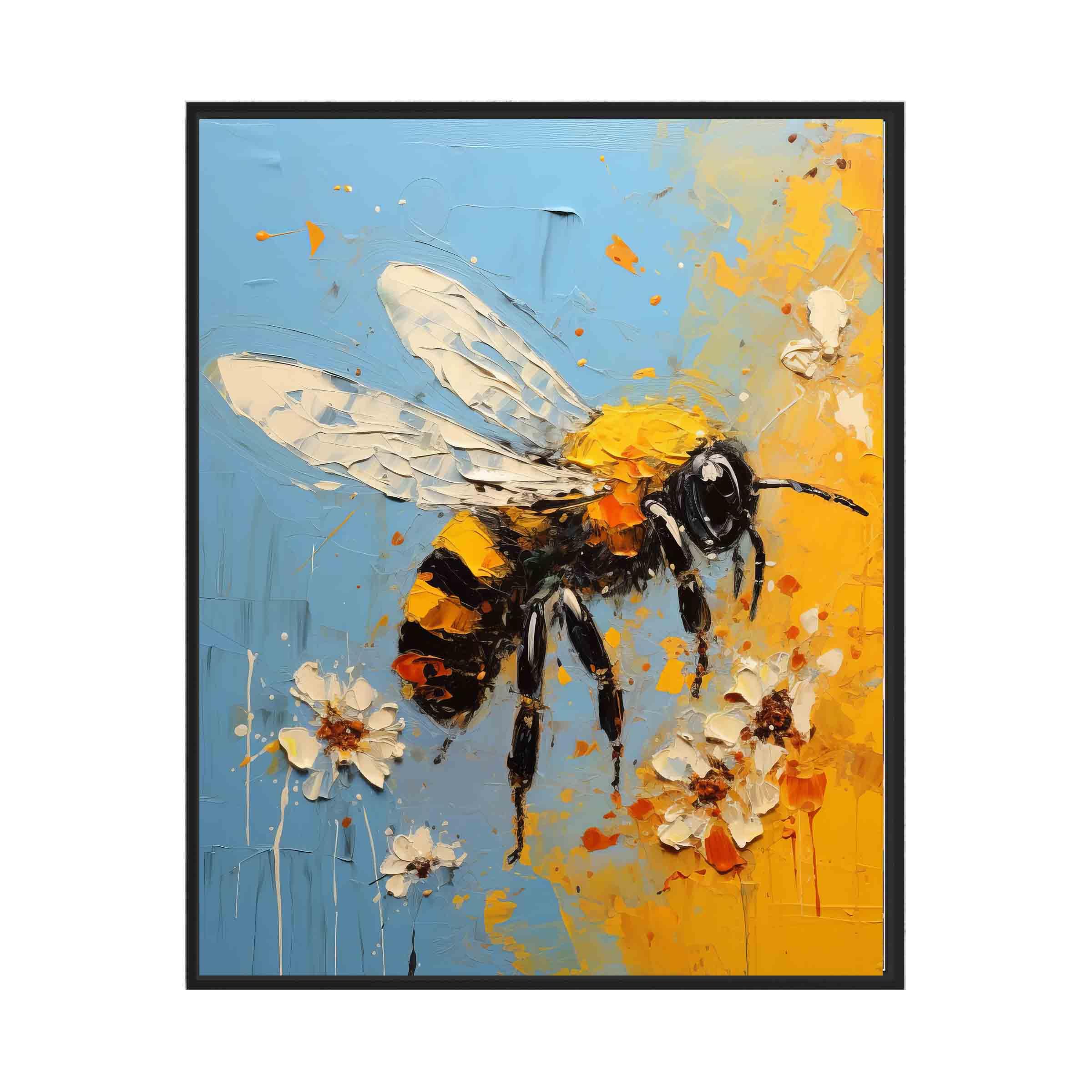 Amazon.com: HomeArtPrint Bumblebee Art Print, Animal Painting Wall