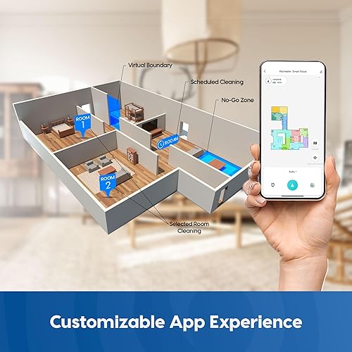 Miniatura 6 de Vacmaster V10i - Robot aspirador y trapeador 3 en 1 con estación de autovaciado durante 45 días, navegación LiDAR, succión fuerte de 3000 Pa, mapeo