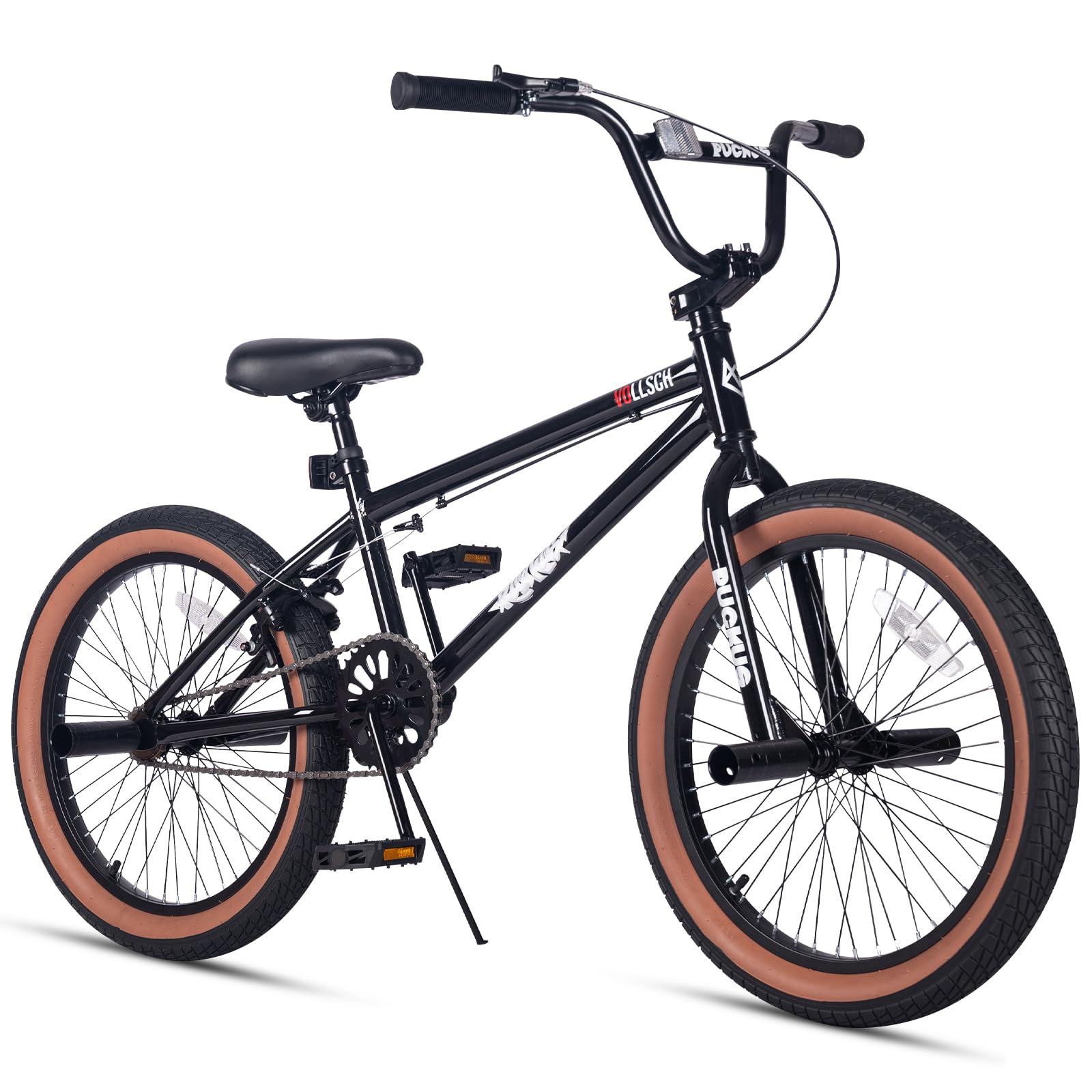 Freestyle BMX Bikes 20 Inch Kids Bicycle with 4 Pegs for 8-15 Years Old Teens, Boys, Girls, Beginner-Lever Riders,Multiple Colors