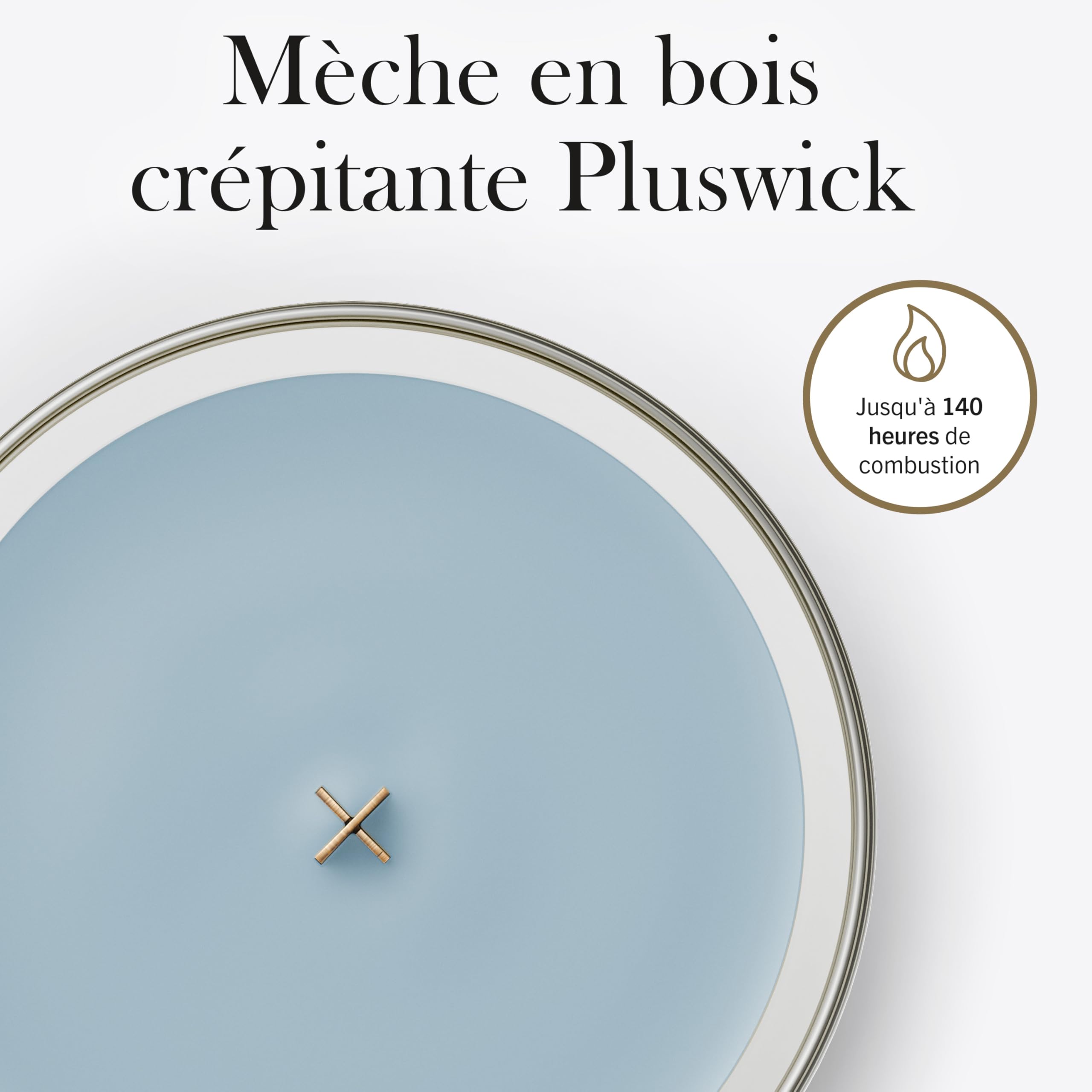 WoodWick Bougie parfumée | Grande bougie sablier | Brume du lac | Cadeaux parfaits pour femmes