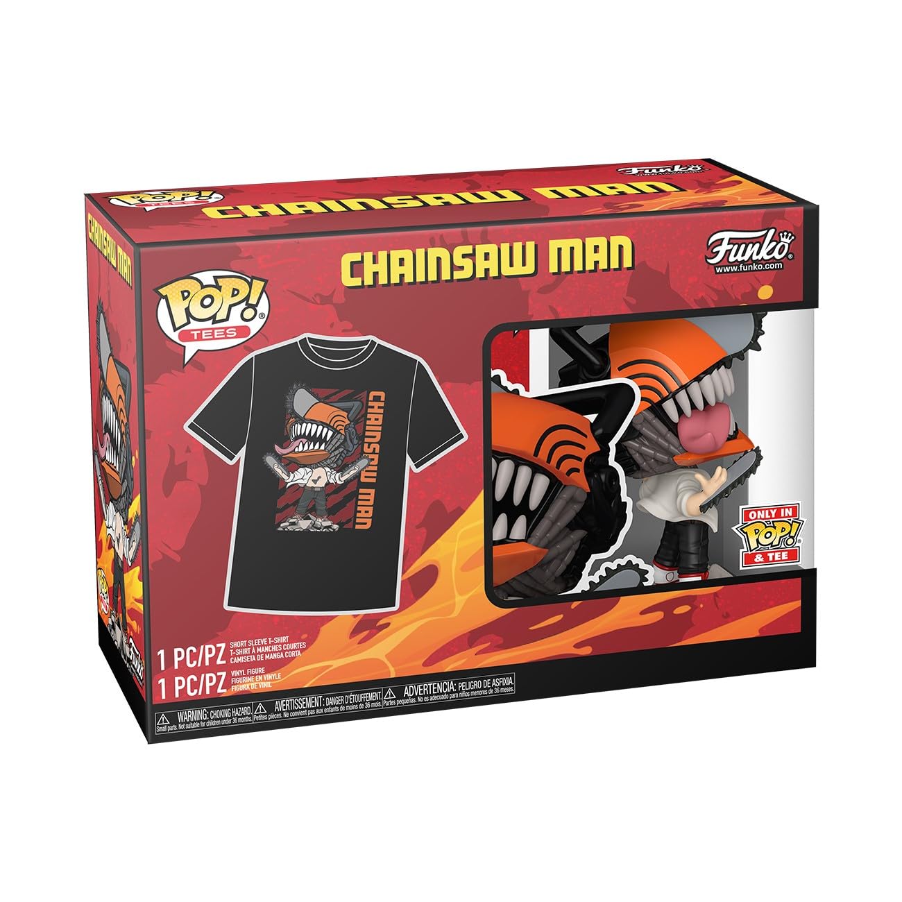 Funko Pop! & Tee: CSM, Chainsaw Man Leapingv, Small, T-Shirt, Clothing with Vinyl Collectible Figure, Gift Idea - Image 2