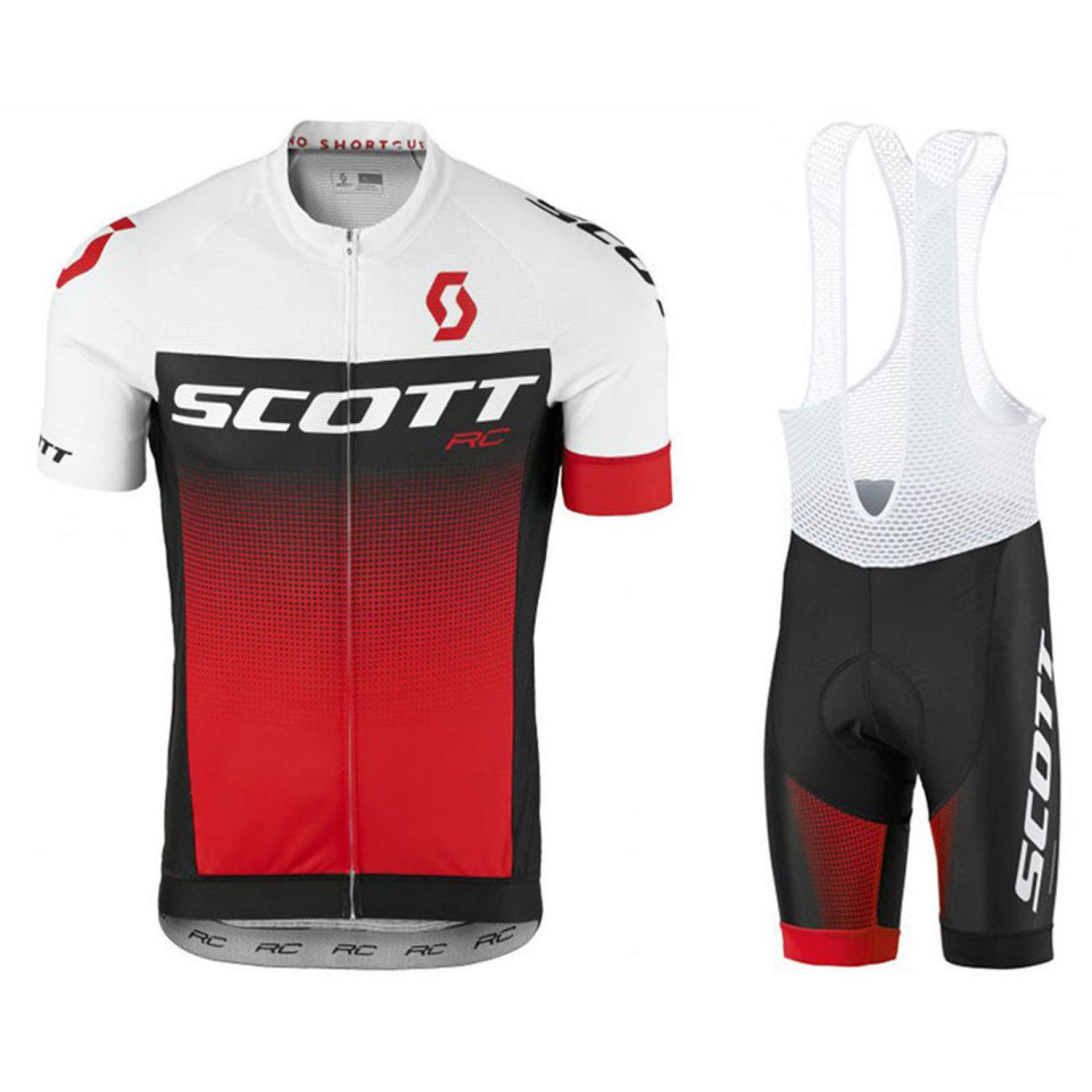 Men's Cycling Jersey Set Bib Shorts/Shorts Comfortable Full Zipper Cycle Shirts Breathable Riding Tights