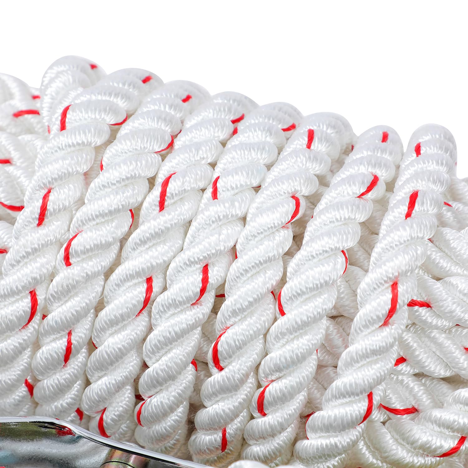 KATSU Tools Tirante a Corda con Cricchetto Pesante, Capacità 3/4 Ton, Corda 15m x 15mm, 2 Ganci in Acciaio, Verricello per Barche, Rimorchi, Tronchi e Abbattimento Alberi