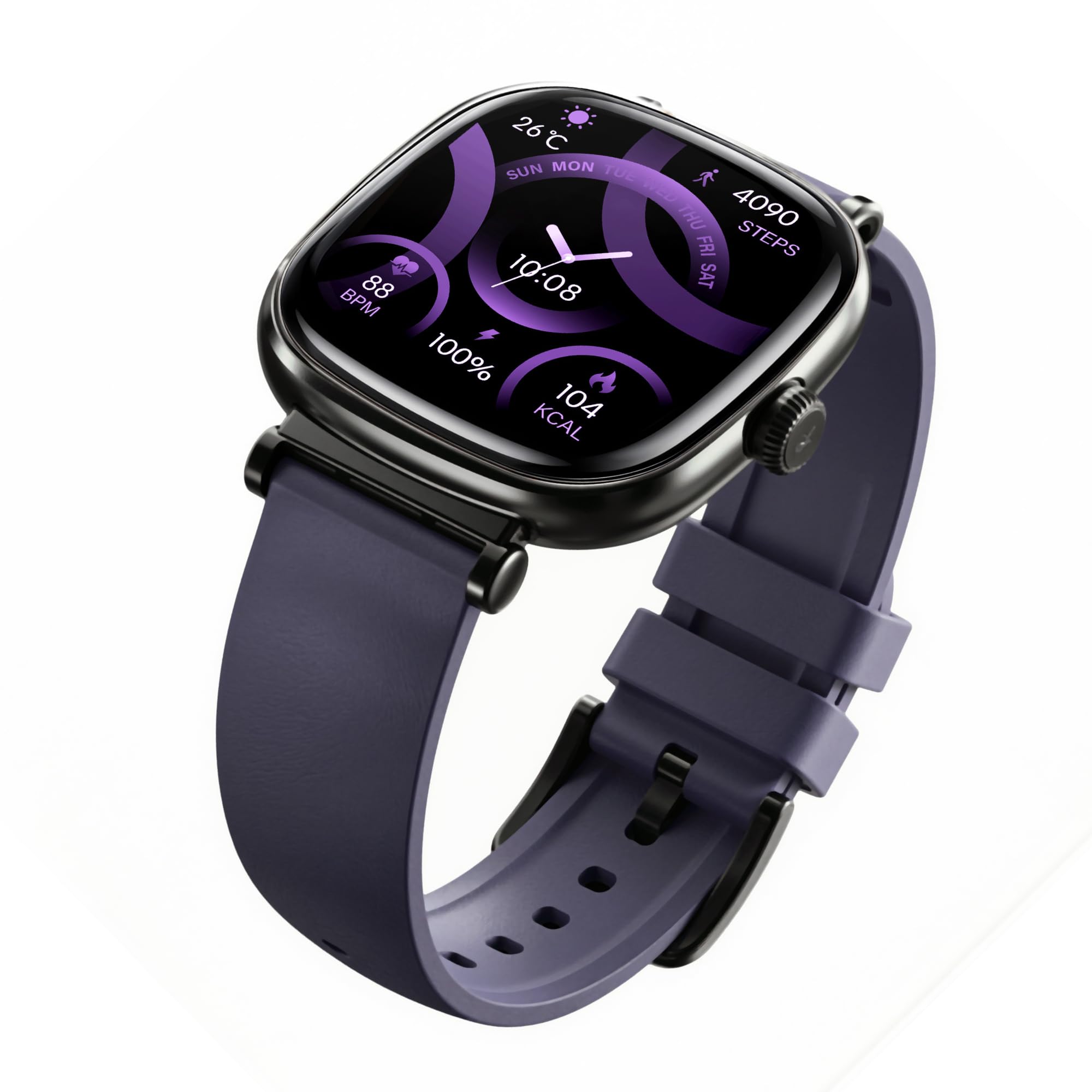 Boat Chrome Ivory Smart Watch for Women, co-Designed with GIVA, 1.7" AMOLED Display, 1000 nits Brightness, Premium Metallic Build, Female Wellness Tracker smartwatch for Women (Twilight Purple)-picture-25