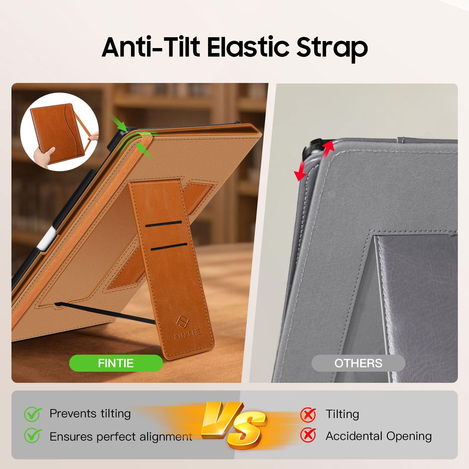 Fintie Funda con soporte para Kindle Scribe (3ª generación) y Kindle Scribe Colorsoft (1ª generación) – 2025, con soporte para bolígrafo y tarjetero, color marrón - 5