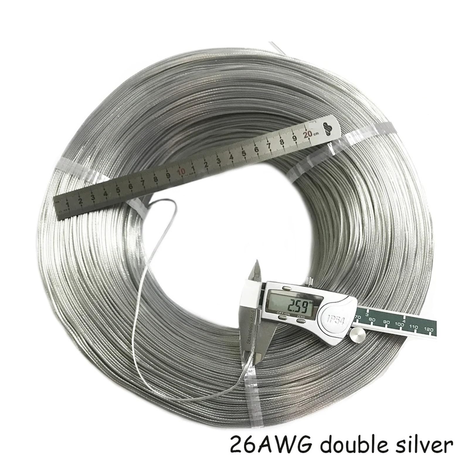 Alambres y cables UL (PVC) Cable plano tipo cinta de 24 awg y 2 pines, Cable transparente resistente a arañazos/grietas, pantalla de visualización L + E + D, Cable eléctrico paralelo de PVC de 2,8mm(5