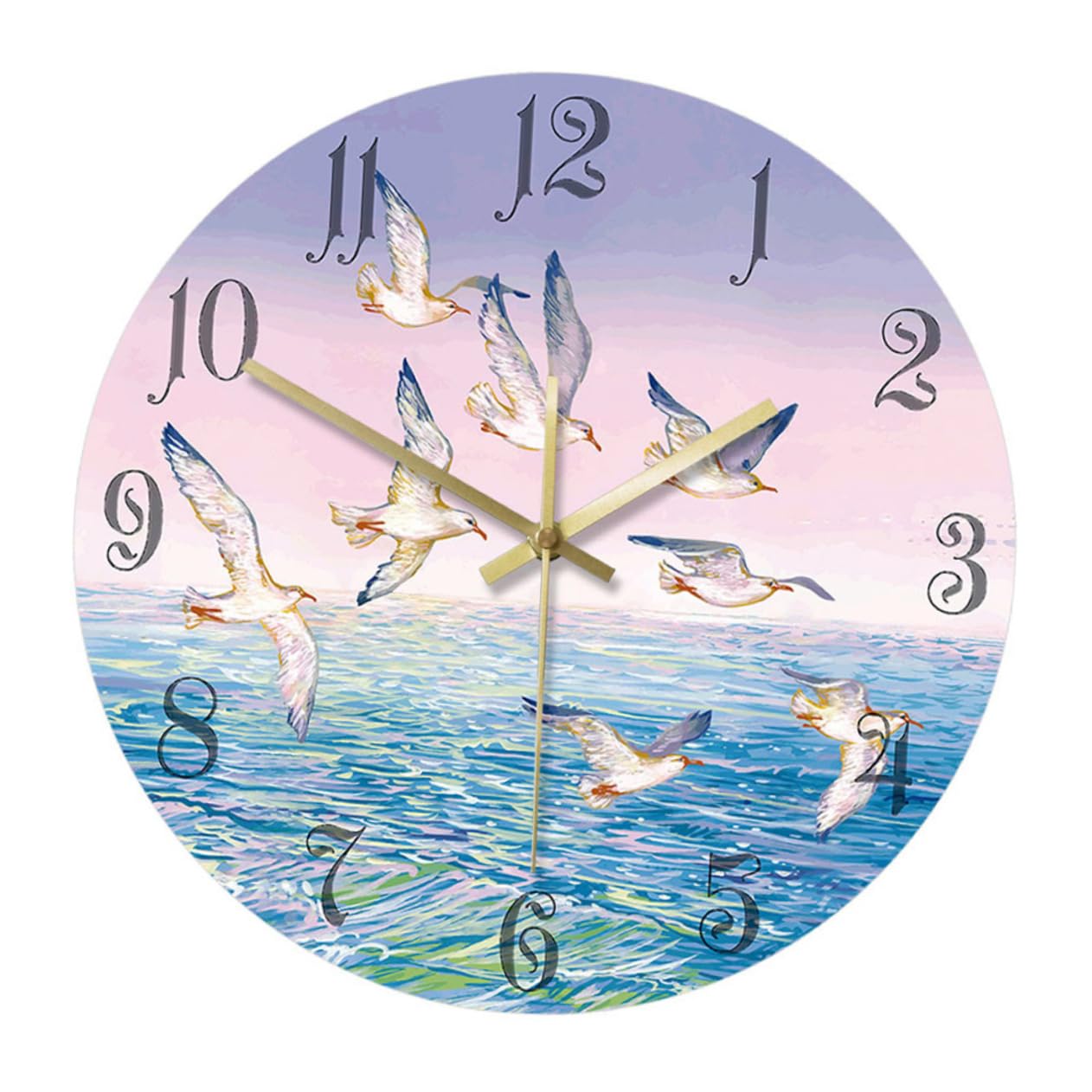 Horloge murale mouette pour une décoration de chambre esthétique et apaisante