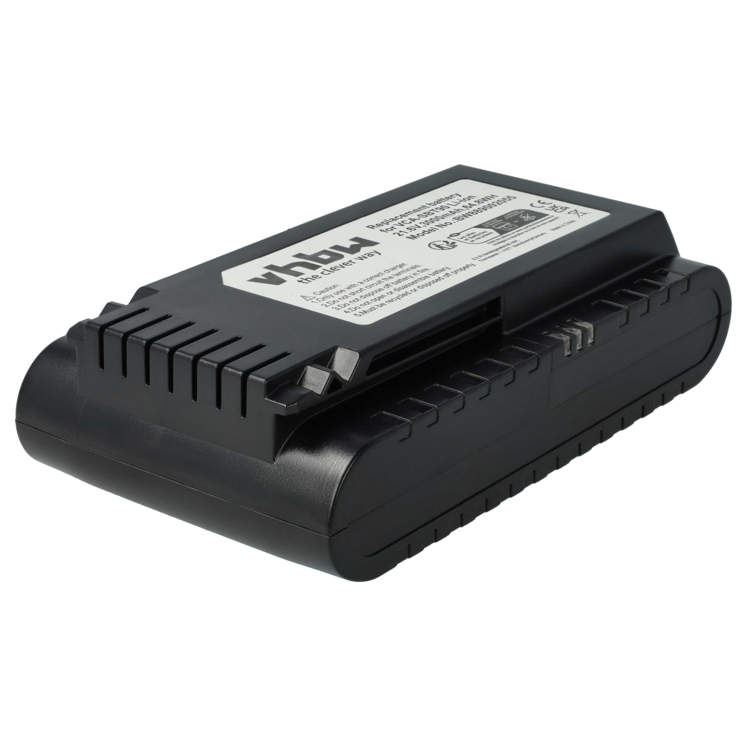 vhbw Bateria kompatybilna z Samsung Powerstick Jet VS9000 Czarny odkurzacz (3000mAh, 21,6V, Li-Ion)