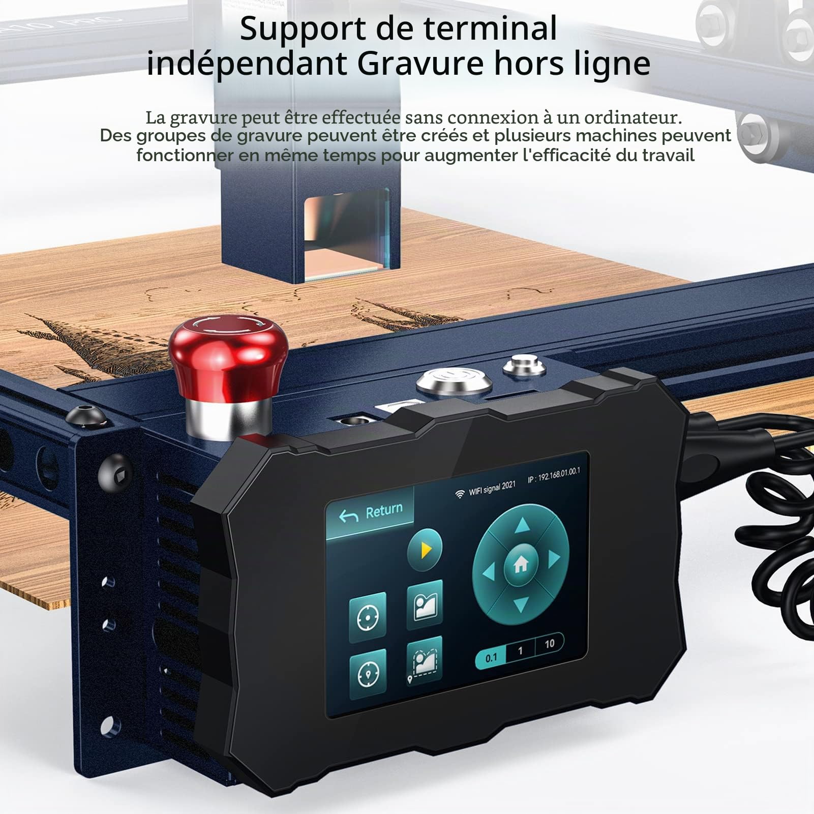 ATOMSTACK A10 PRO Machine de gravure et découpe CNC haute précision laser gravure laser de grande surface 410 x 400 mm, 10W, mise au point 0,08 mm