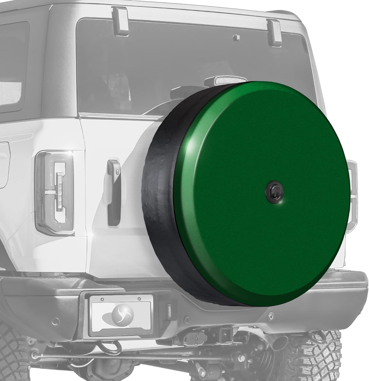 Boomerang® USA – 32″ Color-Matched Rigid Tire Cover – (Eruption Green) – Compatible with Ford Bronco (with Back-up Camera) – (2021-2024) – Big Bend, Black Diamond & Outer Banks Boomerang® USA – 32″ Color-Matched Rigid Tire Cover – (Eruption Green) – Compatible with Ford Bronco (with Back-up Camera) – (2021-2024) – Big Bend, Black Diamond & Outer Banks