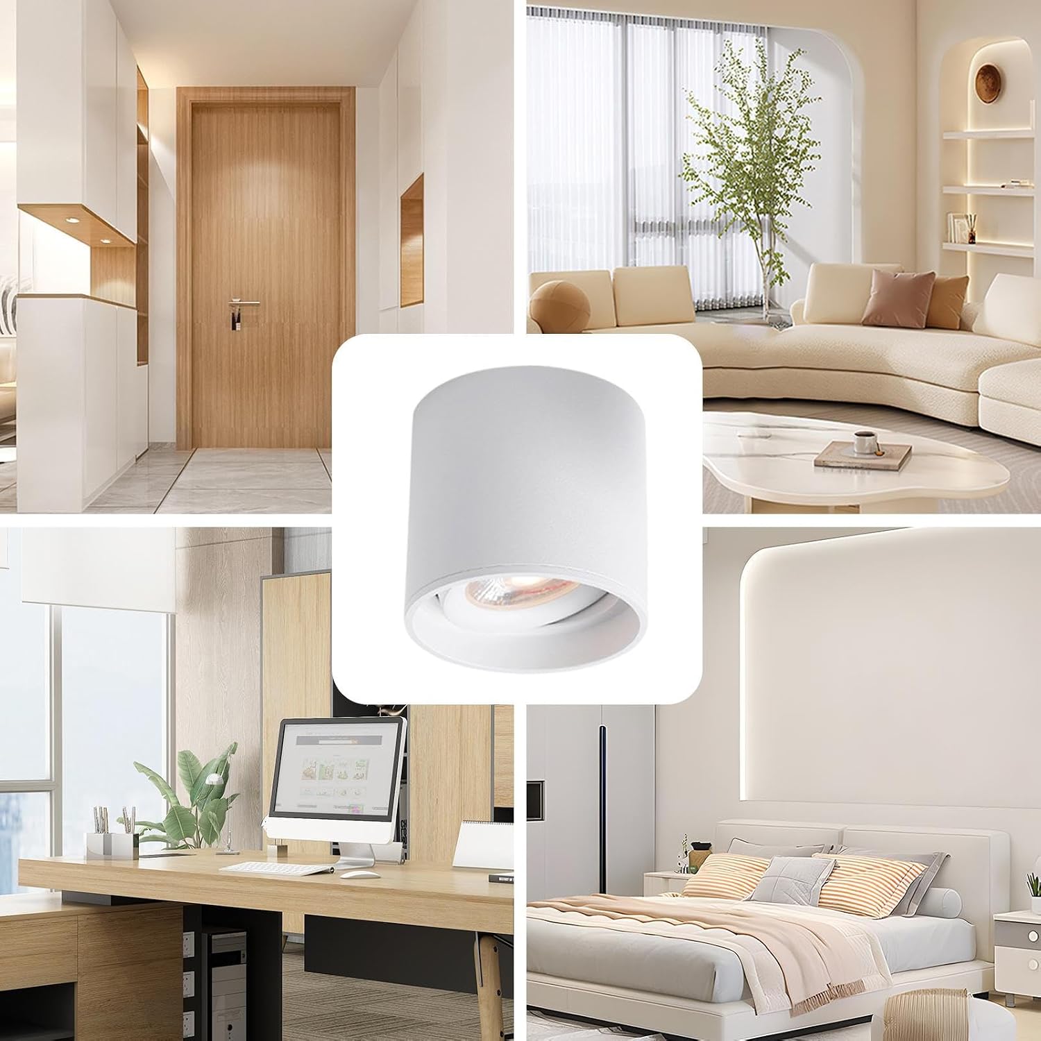 Ceiling Mount Adjustable Spotlight Indoor Bright LED Swivel Wall Lights | Wall Lamp for Kitchen Bedroom Living Room