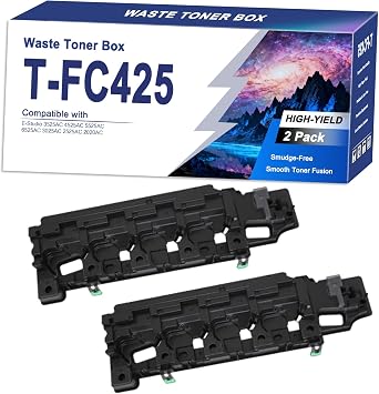 T-FC425 TFC425C Toner Collection Unit Compatible Toner | for Toshiba to Work for E-Studio 3525AC 4525AC 5525AC 6525AC 3025AC 2525AC 2020AC Printers,Leak-Proof Design 2sets
