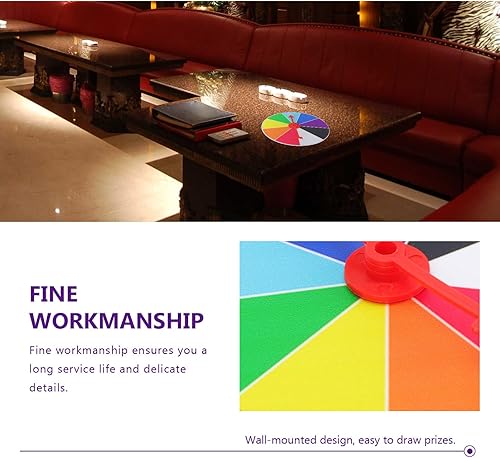 Miniatura 3 de Rueda de premio giratoria, ruedas giratorias coloridas, rueda de premios de color para montaje en pared, juego de giro creativo para fiesta en vivo