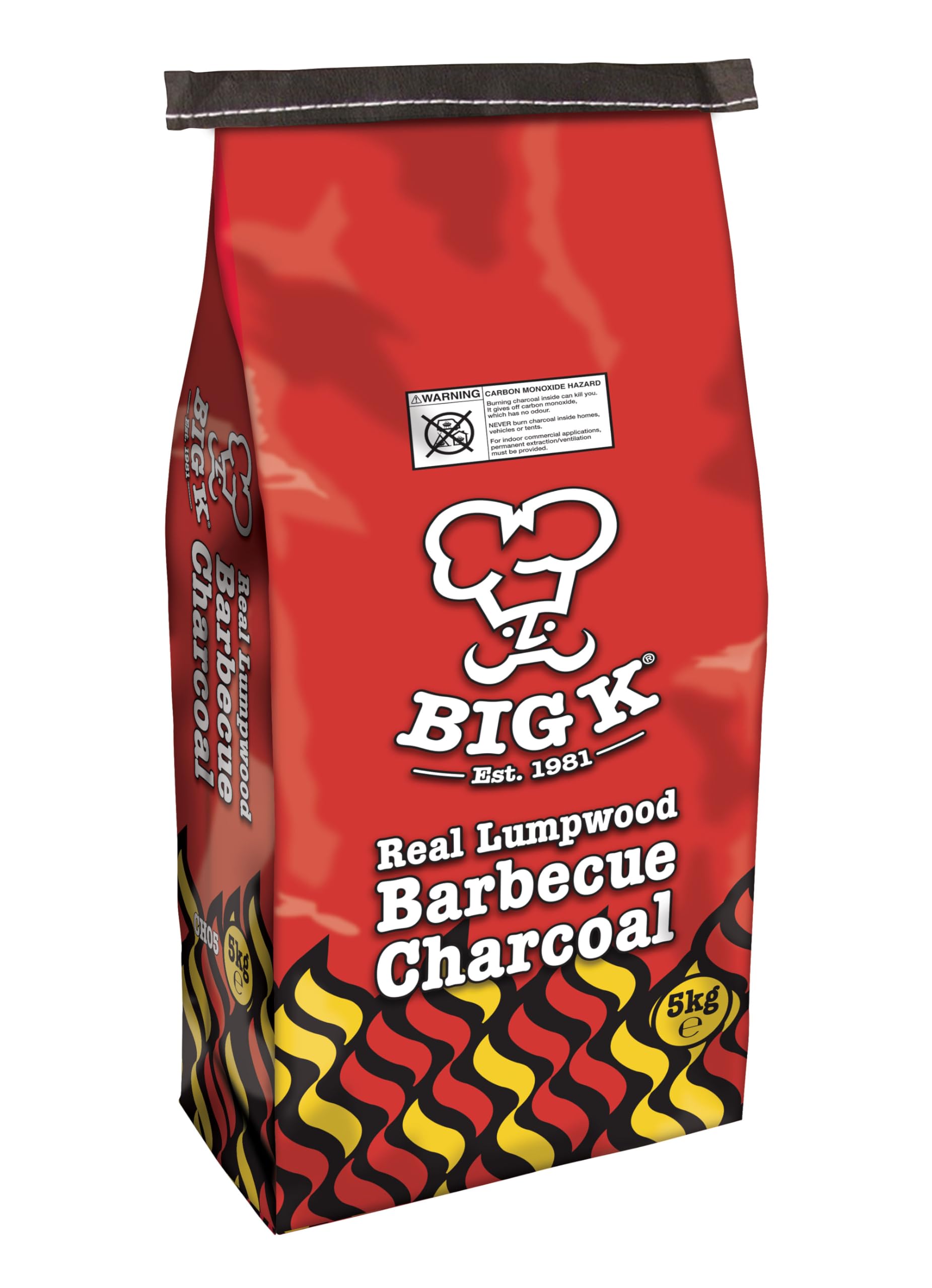 Big K BBQ Lumpwood Charcoal, 6 kg