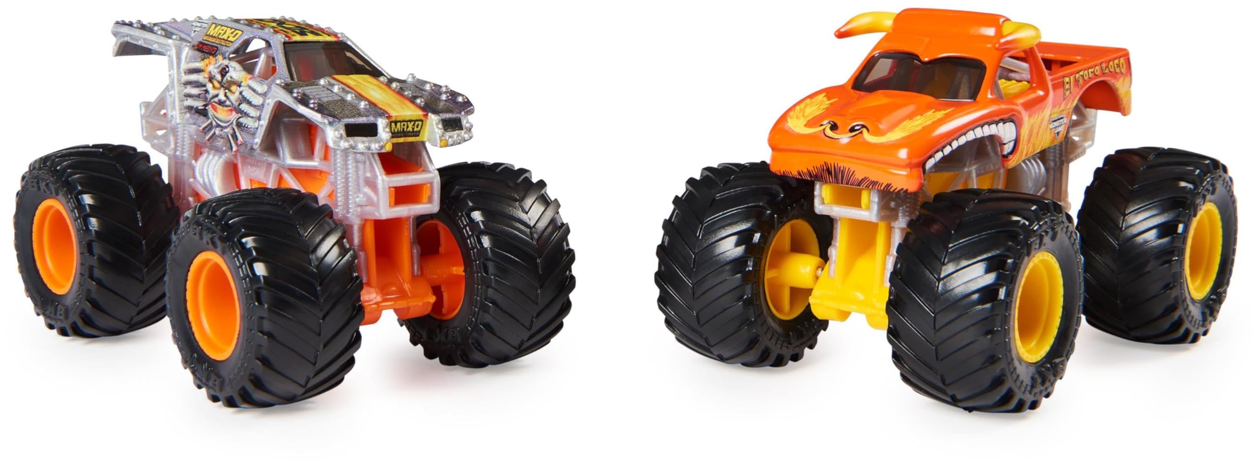 Monster Jam, camiones monstruo de metal Dragon vs. Sparkle Smash oficiales, escala 1:64, juguetes para niños a partir de 3 años — view 2