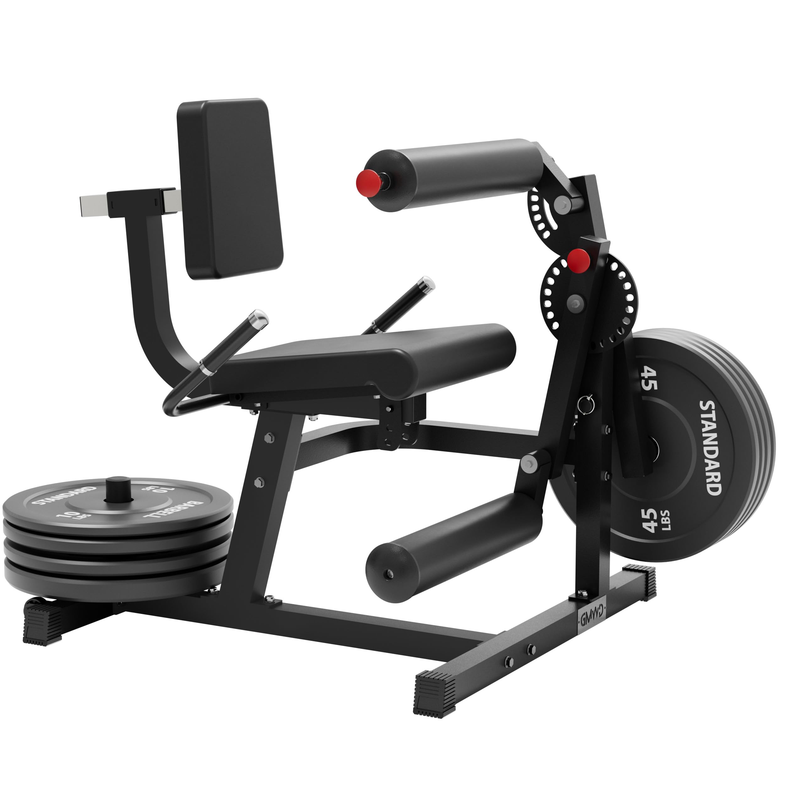 GMWD Leg Extension and Curl Machine, Lower Body Special Leg Machine, Adjustable Leg Exercise Bench with Plate Loaded, Leg Rotary Extension for Thigh, Home Gym Weight Machine