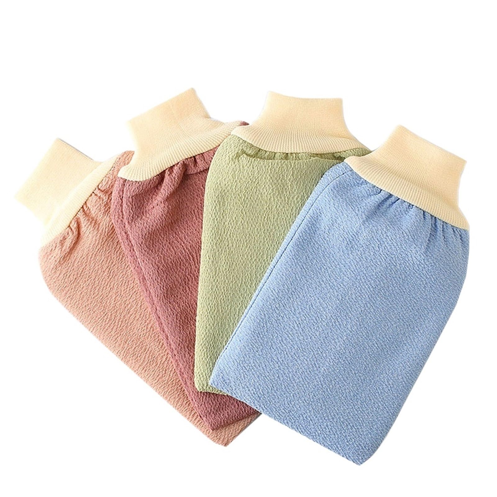 Peeling Handschuh Badehandschuhe 8 Stück/4 Stück/1 Stück – doppellagig und Handtücher – Badeutensilien for die Körperpflege(8PCS)