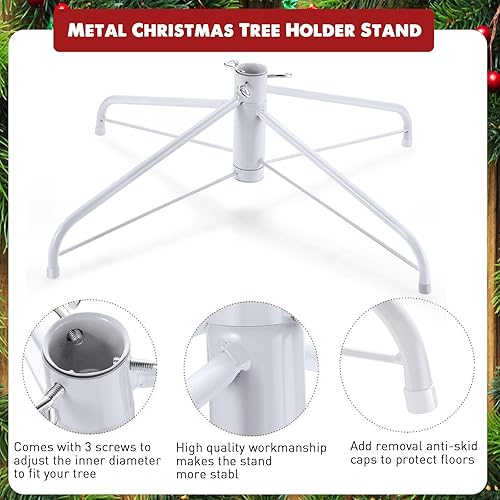 Vista 32 de Roowest Soporte plegable de metal artificial para árbol de Navidad, soporte de repuesto para Navidad (verde, 16 pulgadas)