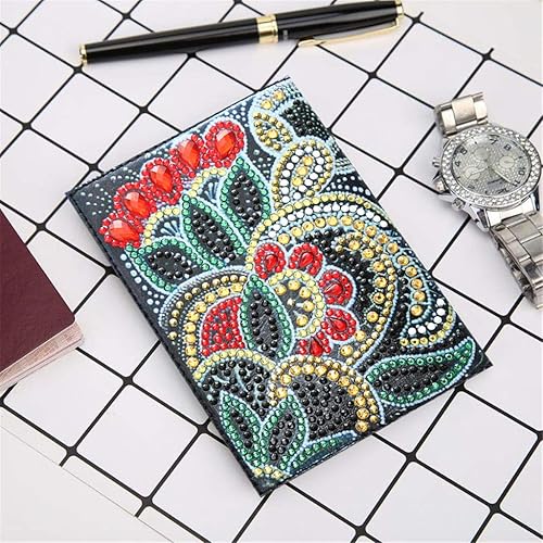 Miniatura 4 de FLAIGO 5D DIY borla diamante pasaporte cubierta por números kits regalo de lectura, pintura punto de cruz, taladro parcial de cristal de diamantes