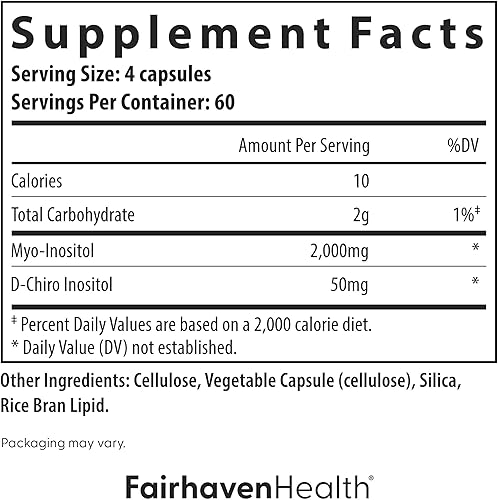 Miniatura 5 de Fairhaven Health Suplemento de mio-inositol y D-Chiro inositol para mujeres  Proporción 401  Suplemento de fertilidad femenina para mujeres y